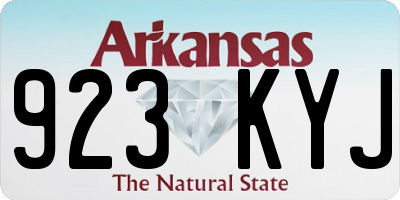 AR license plate 923KYJ