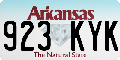 AR license plate 923KYK