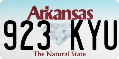 AR license plate 923KYU