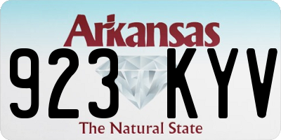 AR license plate 923KYV