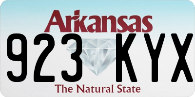 AR license plate 923KYX