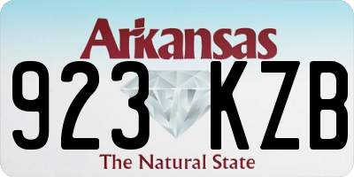 AR license plate 923KZB