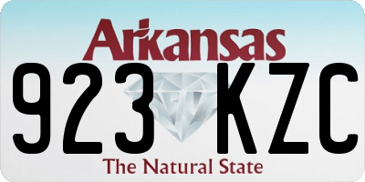 AR license plate 923KZC