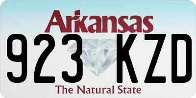 AR license plate 923KZD