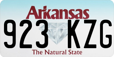 AR license plate 923KZG