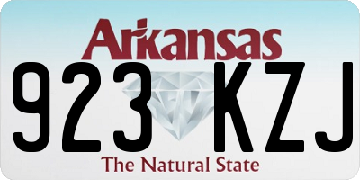 AR license plate 923KZJ