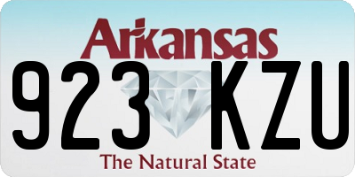 AR license plate 923KZU