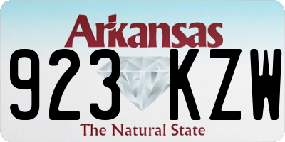 AR license plate 923KZW