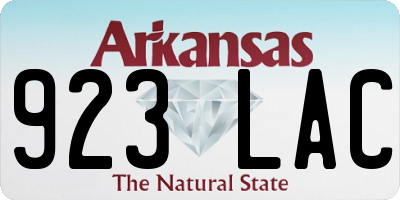 AR license plate 923LAC