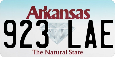 AR license plate 923LAE