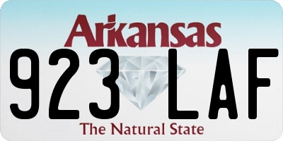 AR license plate 923LAF
