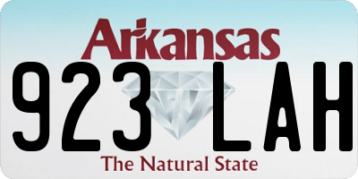 AR license plate 923LAH