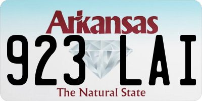 AR license plate 923LAI
