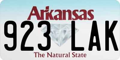 AR license plate 923LAK
