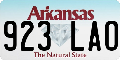 AR license plate 923LAO