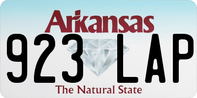 AR license plate 923LAP