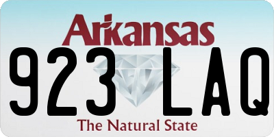 AR license plate 923LAQ