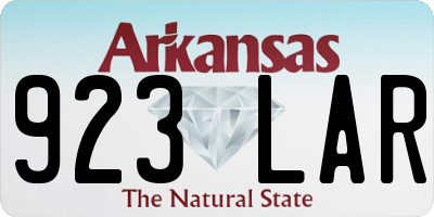 AR license plate 923LAR