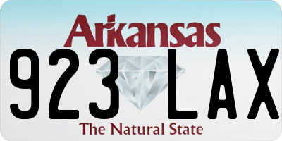 AR license plate 923LAX