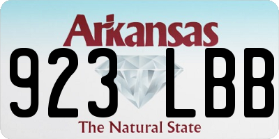 AR license plate 923LBB