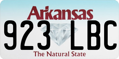 AR license plate 923LBC