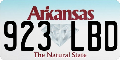 AR license plate 923LBD