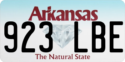 AR license plate 923LBE