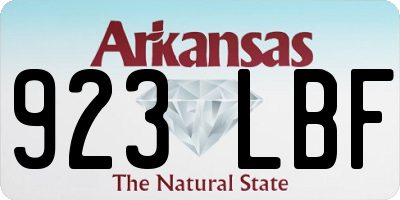 AR license plate 923LBF