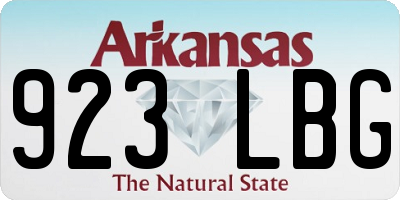 AR license plate 923LBG