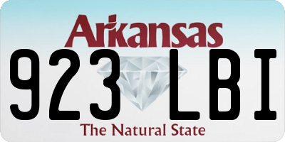 AR license plate 923LBI