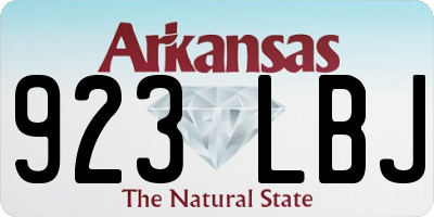 AR license plate 923LBJ