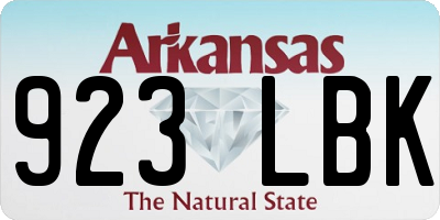 AR license plate 923LBK