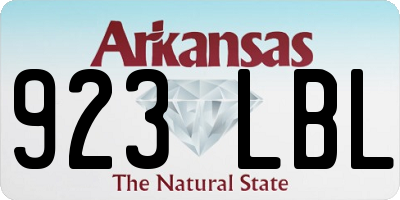 AR license plate 923LBL