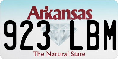 AR license plate 923LBM
