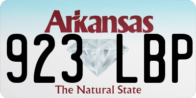 AR license plate 923LBP