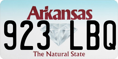 AR license plate 923LBQ