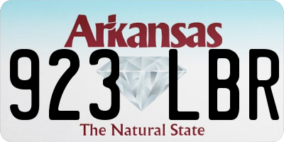 AR license plate 923LBR