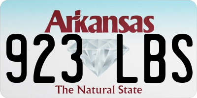 AR license plate 923LBS