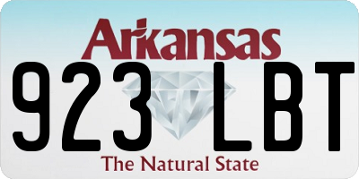 AR license plate 923LBT
