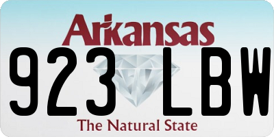 AR license plate 923LBW