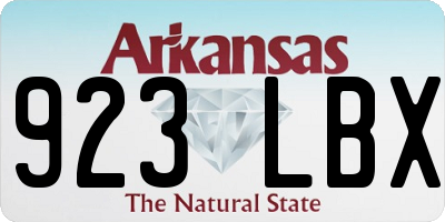 AR license plate 923LBX