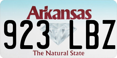 AR license plate 923LBZ
