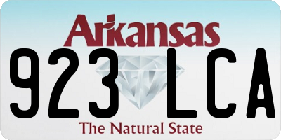 AR license plate 923LCA