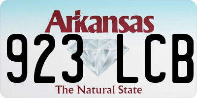 AR license plate 923LCB