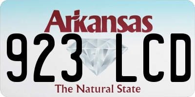 AR license plate 923LCD