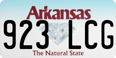 AR license plate 923LCG