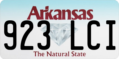 AR license plate 923LCI
