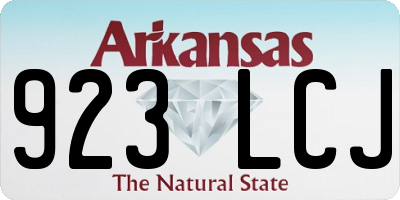 AR license plate 923LCJ
