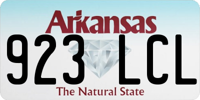 AR license plate 923LCL