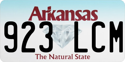 AR license plate 923LCM
